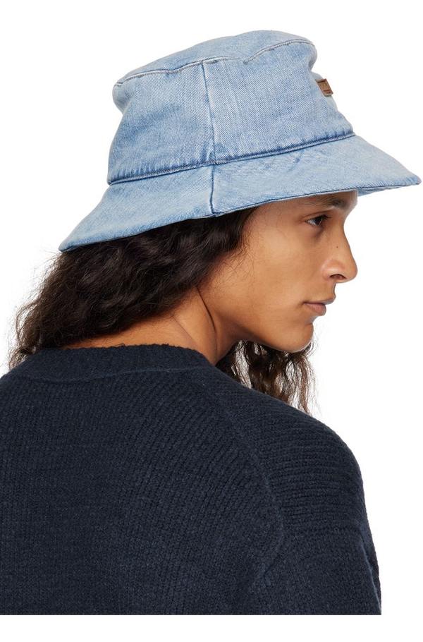 Acne Studios Blue Padded Denim Bucket Hat | Garmentory display picture 2