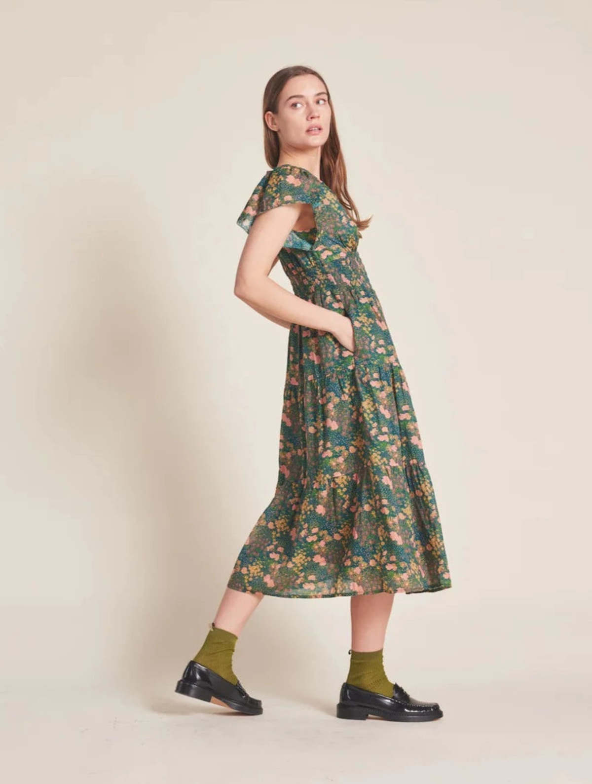 Trovata Kendall Woodbine Dress - Green Multi Floral | Garmentory Trovata Kendall Woodbine Dress - Green Multi Floral | Garmentory