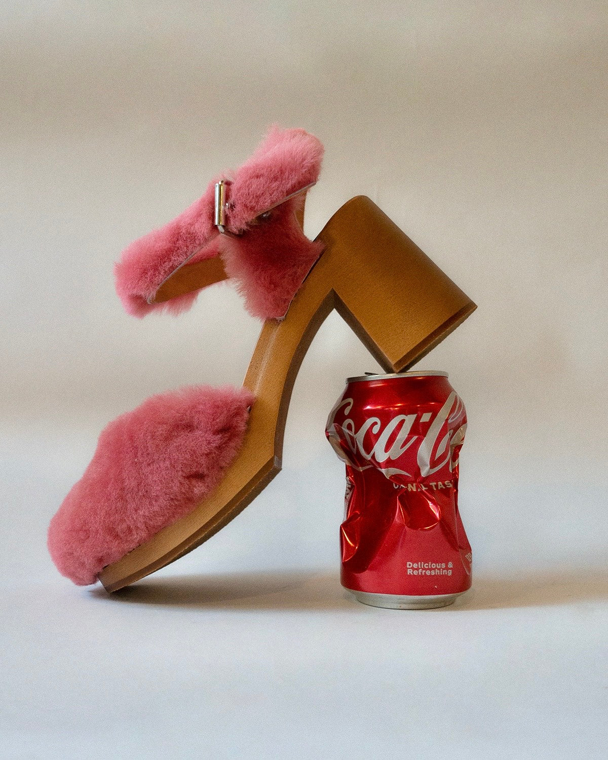 Swedish Hasbeens Fluff Sandal - Pink | Garmentory