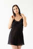 Salua Lingerie Serafina Short Chemise - Black - Thumbnail 1