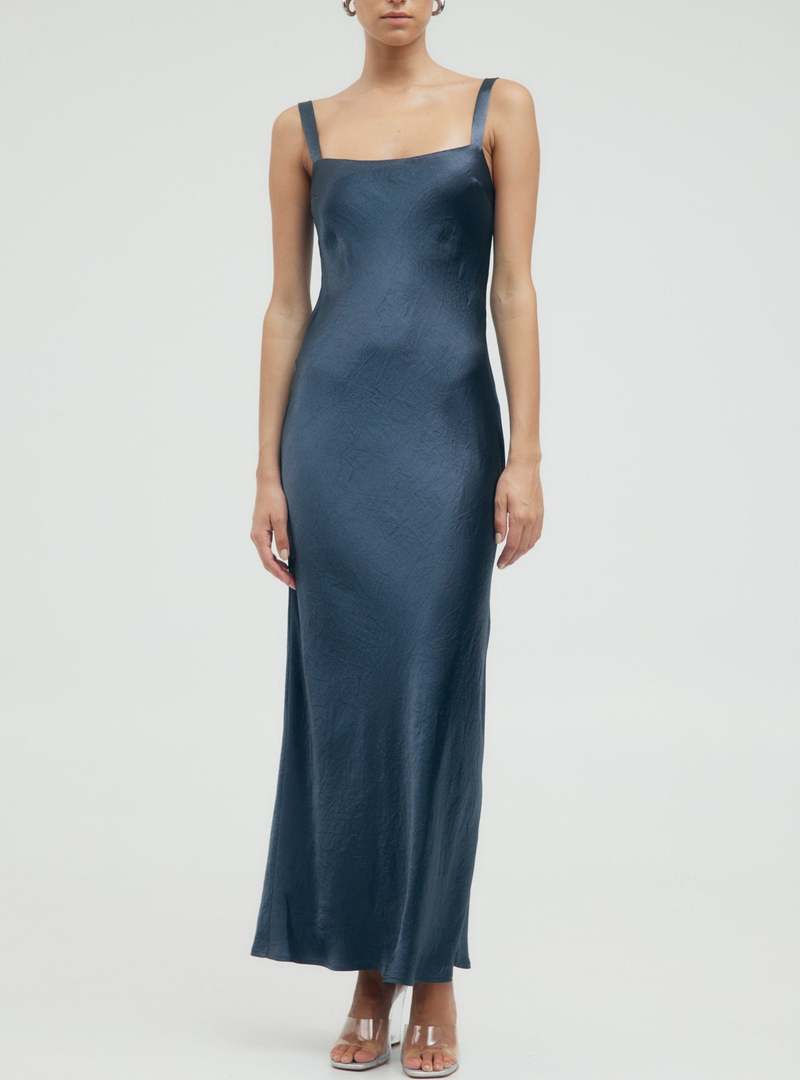 Third Form Bias Classic Slip Dress - Gunmetal
