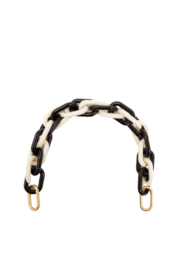 Clare V. Shortie Strap - Black/Cream Resin