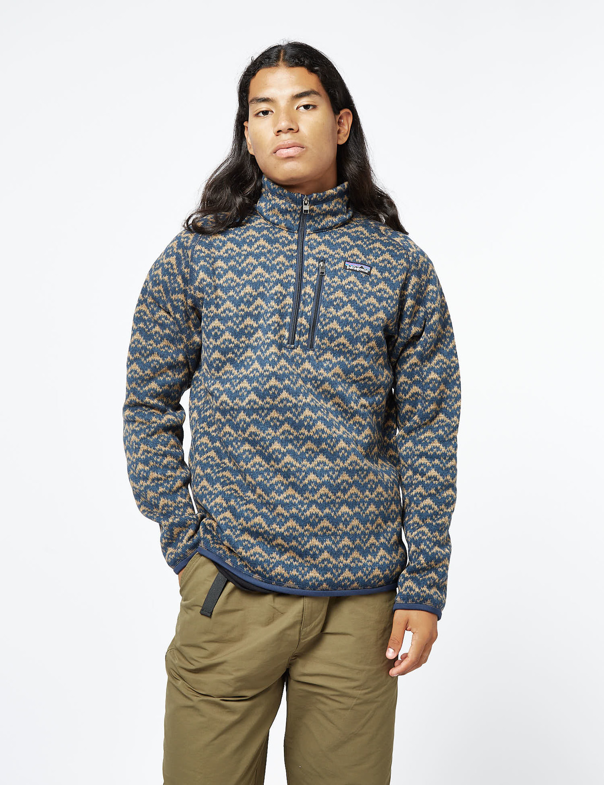 Patagonia Better 1/4 Zip Fleece Sweater - Mountain Peak/New Navy