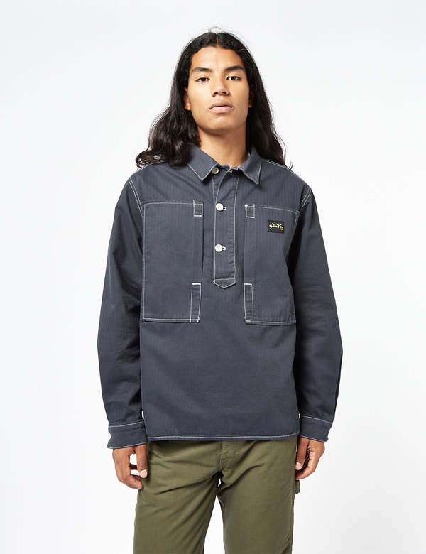 Loose Fit S/S ふりかえっ Denim Painter Shirt