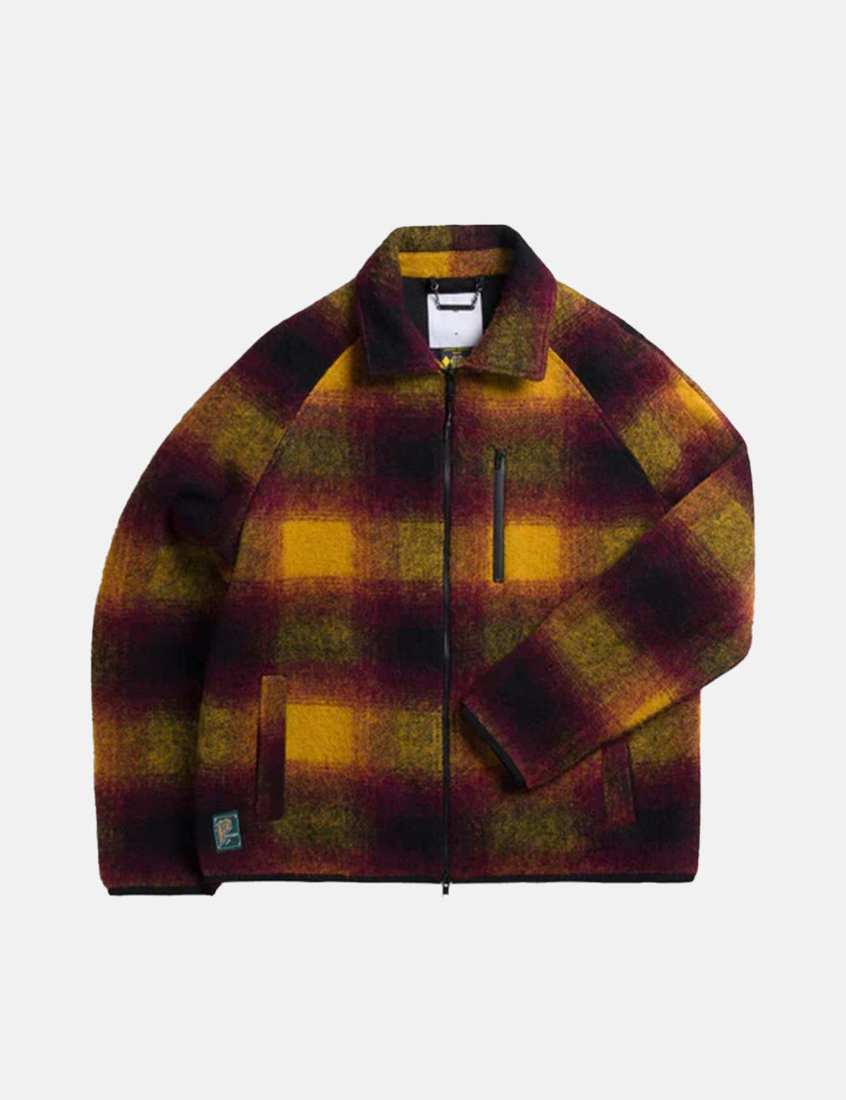 【MLVINCE】WOOL CHECK JACKET YELLOW Percival Check Wool Fleece Jacket - Yellow Multi | Garmentory