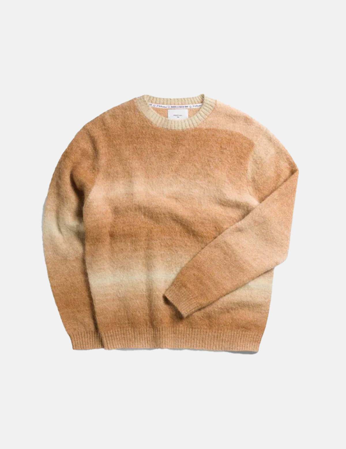 Percival Deku Gradient Crewneck Sweatshirt (Mohair) - Tan Brown 