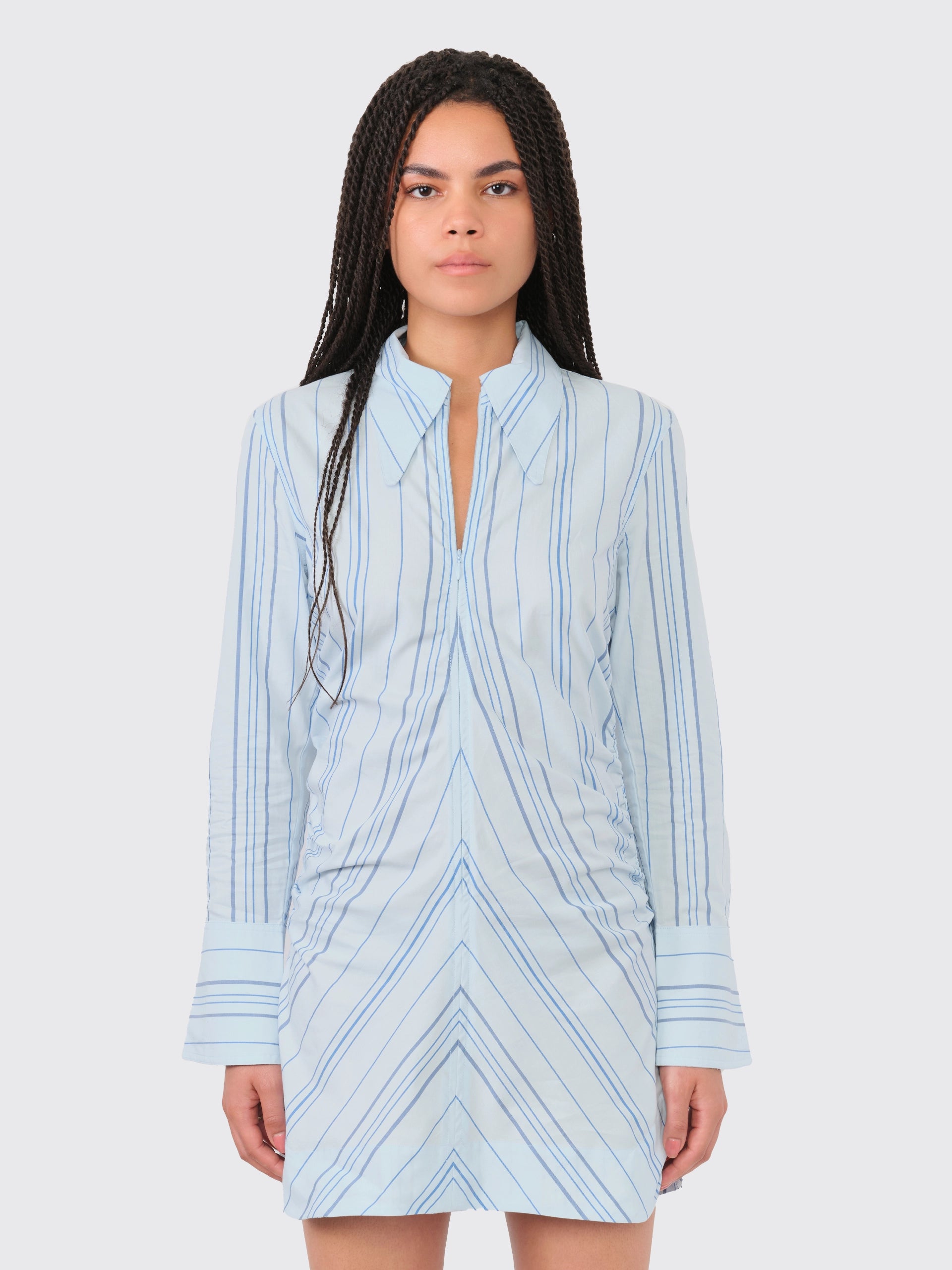 Twill-Stripe-Fitted-Tunic-  