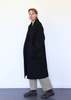 Lauren Manoogian Double Face Long Coat - Black Melange - Thumbnail 1