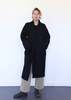 Lauren Manoogian Double Face Long Coat - Black Melange - Thumbnail 3