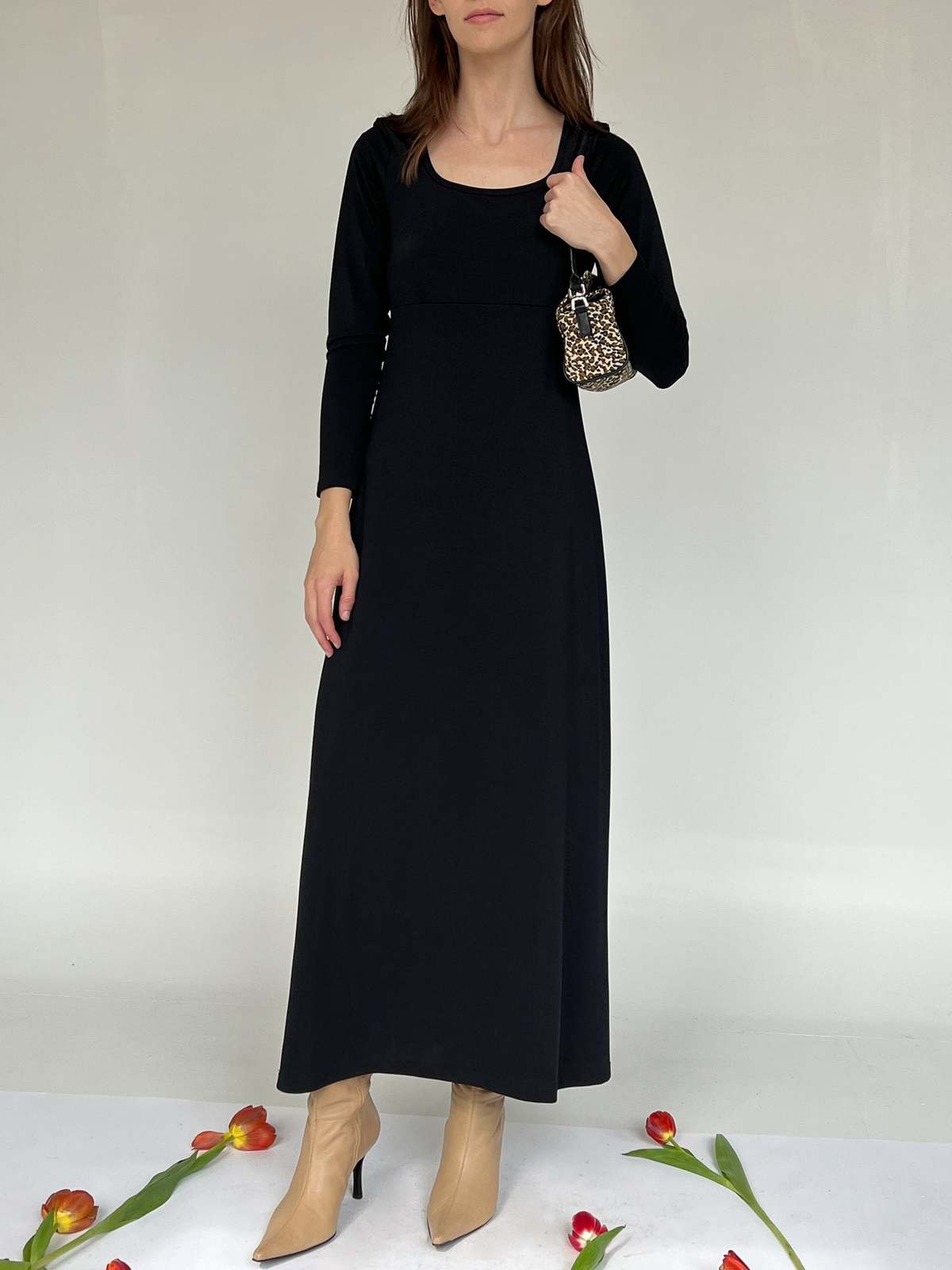knee length dresses for ladies Luanni Slinky Jersey Backless Mini Dress in Black