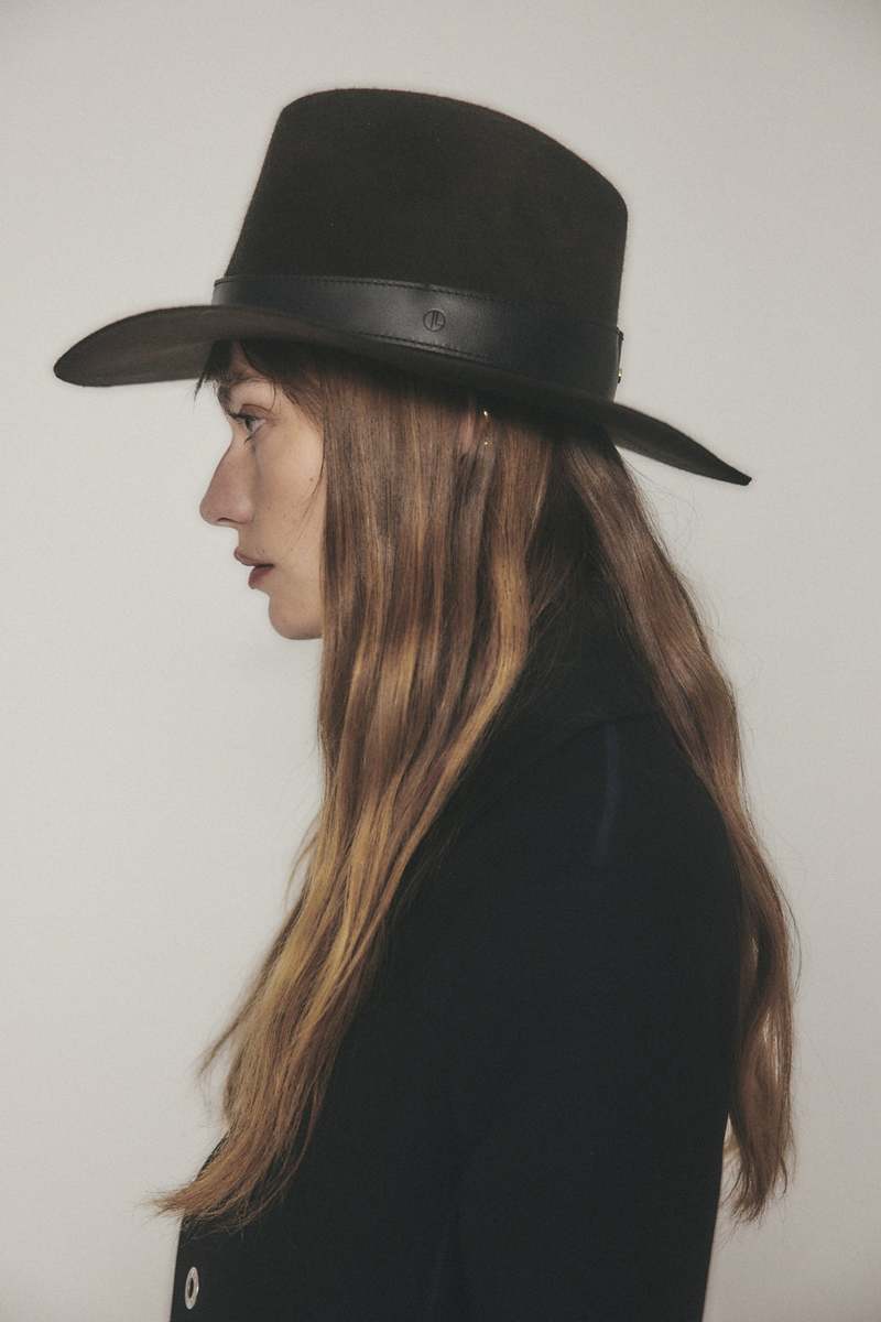 Janessa Leon Raleigh Fedora Hat - Dark Brown | Garmentory display picture 1