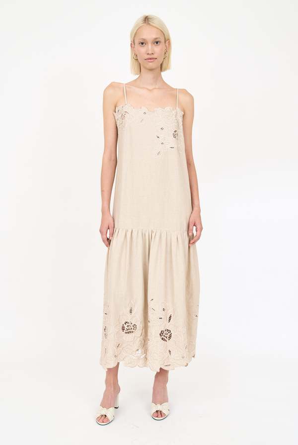 green emerald velvet dress Tan Embroidered Dress with Tassels Small