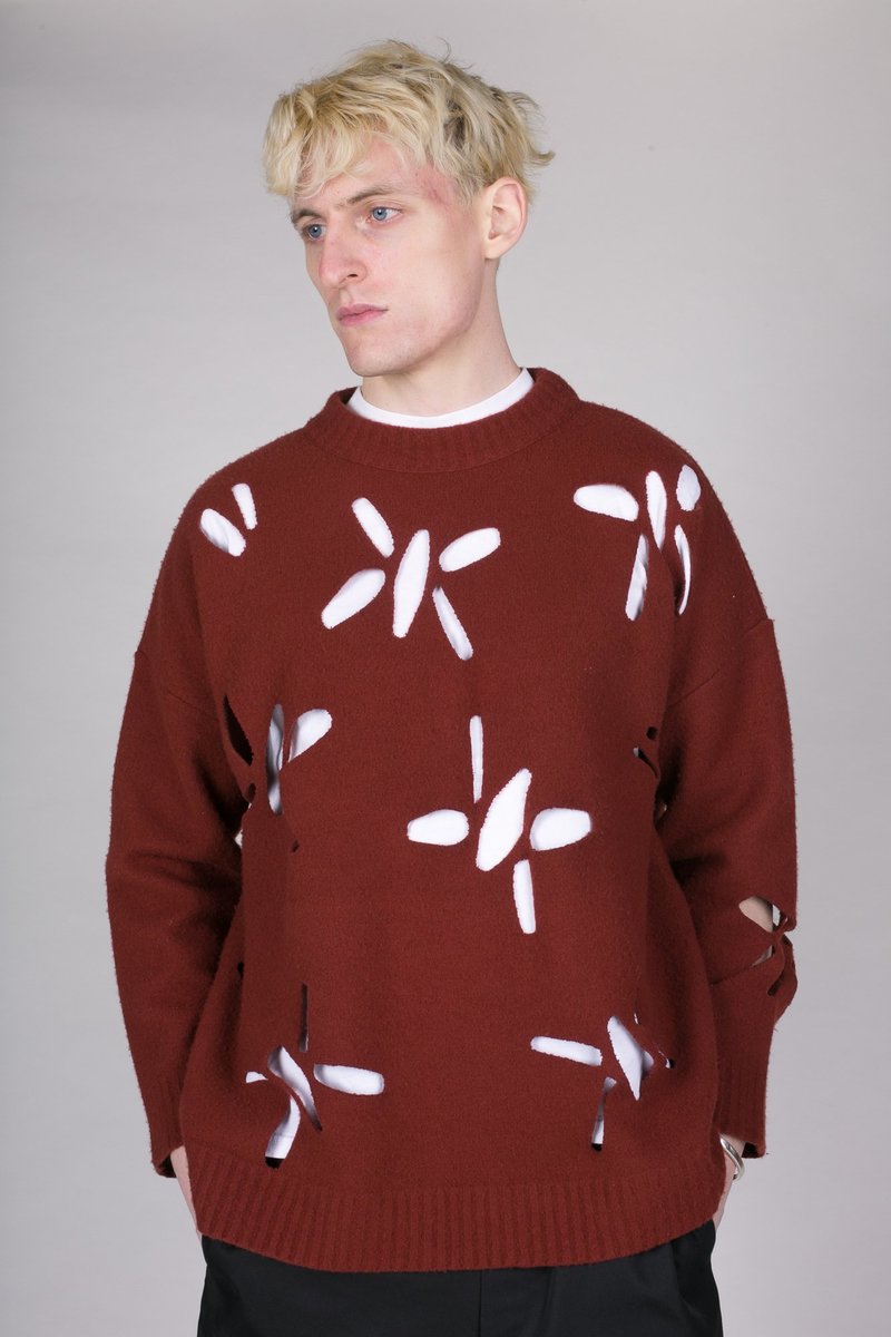 トップス OAMC Laser Cut Felted Sweater OAMC Laser Cut Felted Sweater