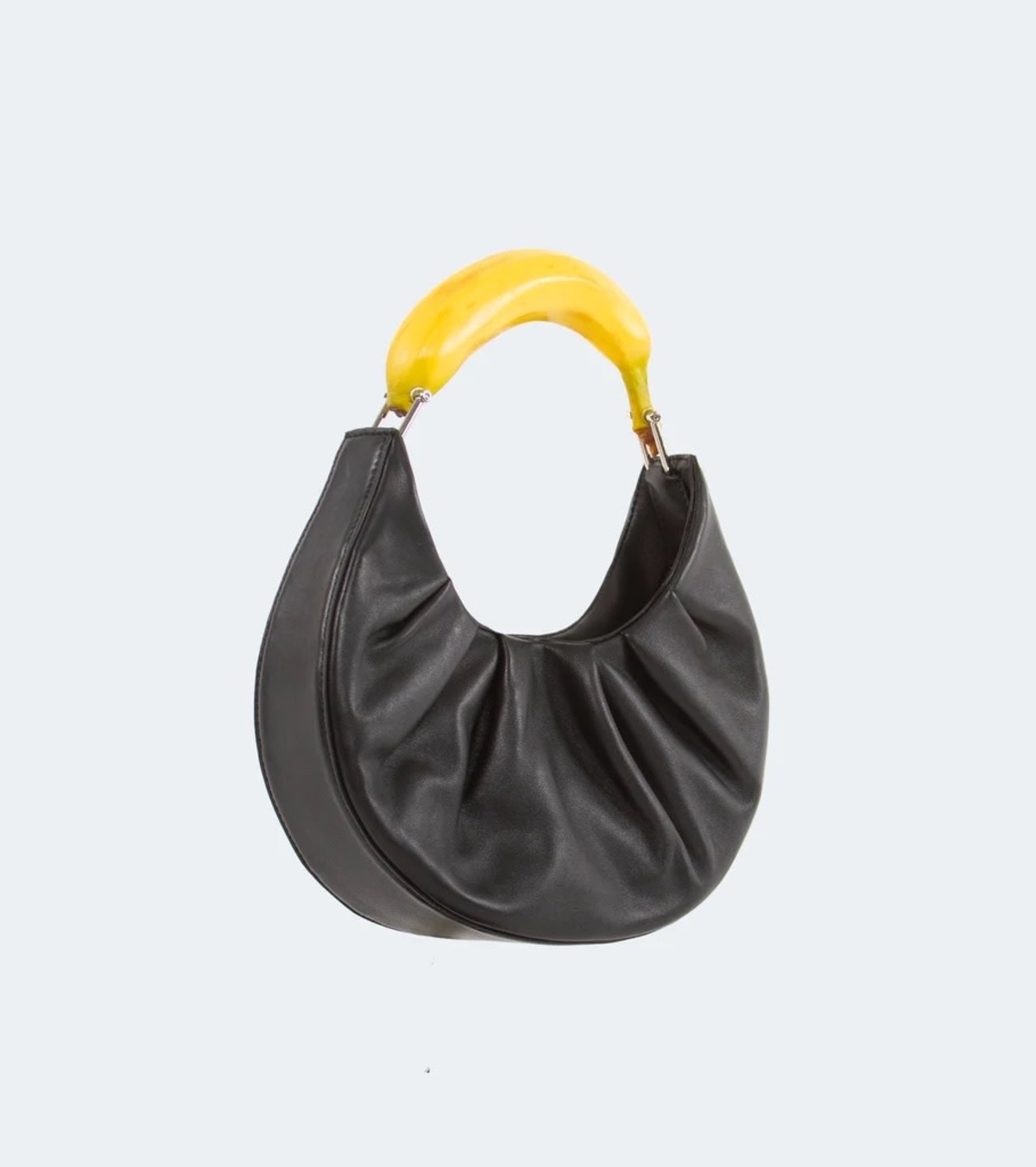 Puppets and Puppets Banana Hobo Bag Black Leather Garmentory