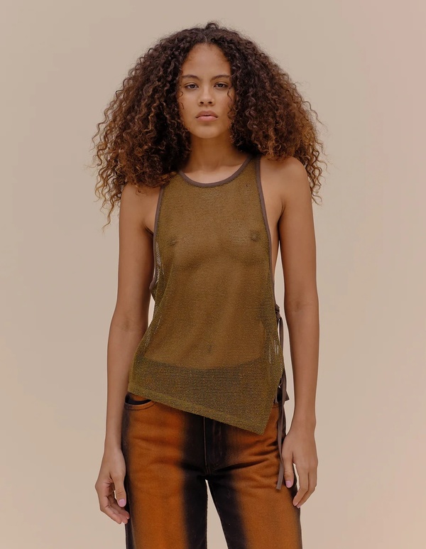 ECKHAUS LATTA Sheer UV Tank - Kelp | Garmentory