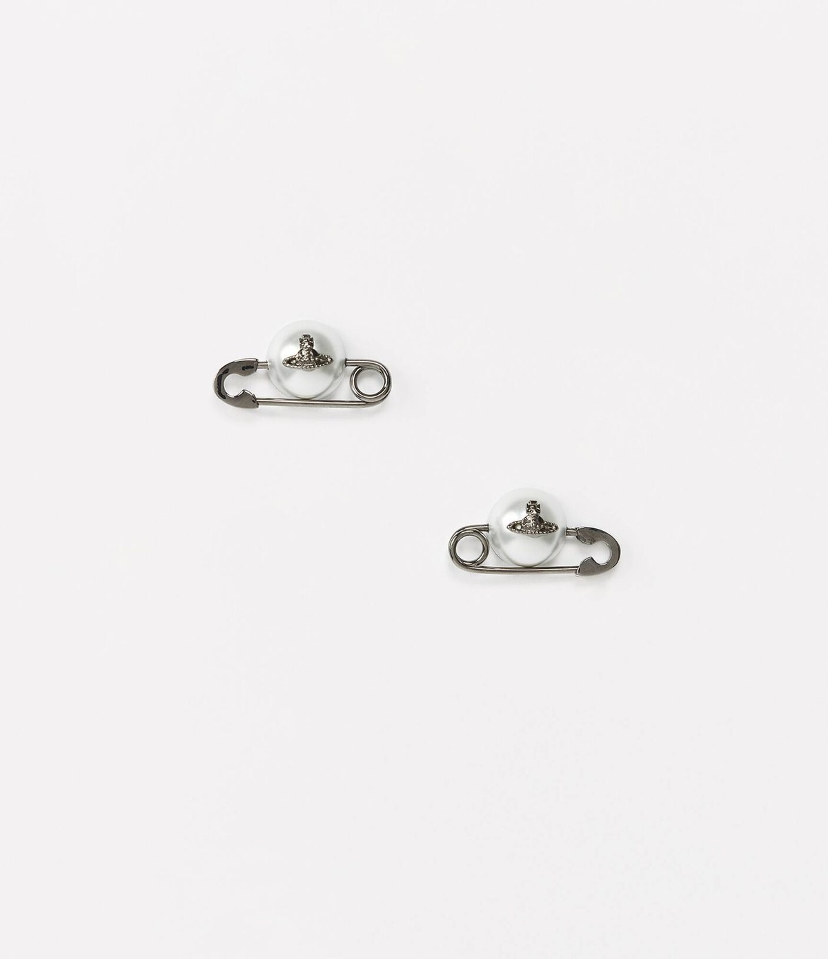 Vivienne Westwood Jordan Safety Pin Earrings - Gunmetal vivienne 