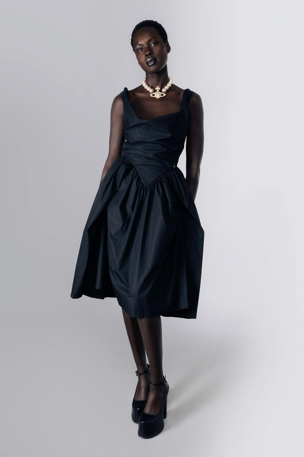 ワンピース VIVIENNE WESTWOOD Woman Dress Black 1G01000EJ001M N401 LR PARACHUTE PANTS - SchaferandweinerShops GB - Black