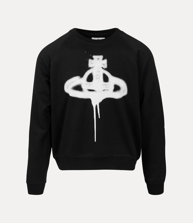 Vivienne Westwood Spray Orb Raglan Sweatshirt - Black