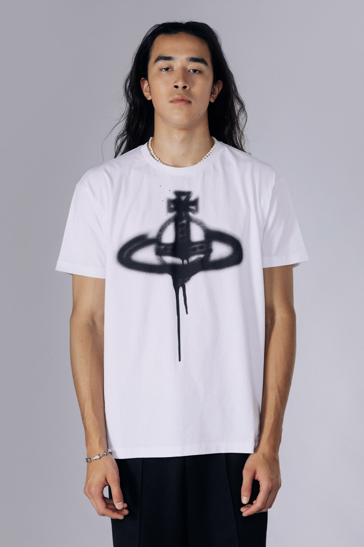 Vivienne Westwood Classic Fit T-shirt with Spray Orb - White