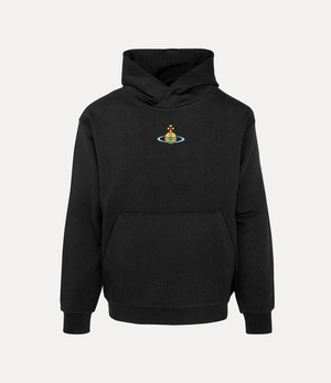 Vivienne Westwood Pull Over Hoodie with Center Orb - Black