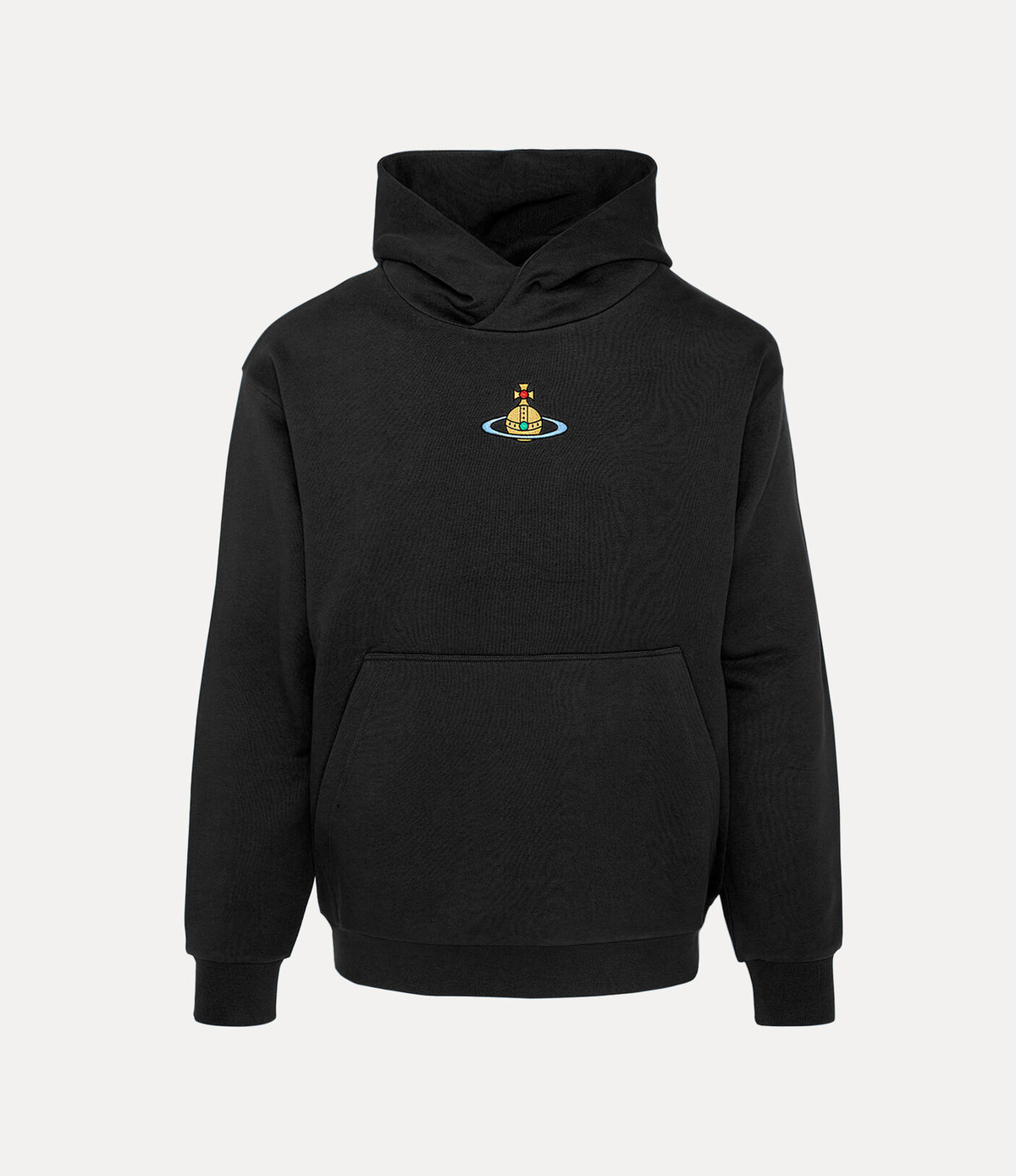 Vivienne Westwood Pull Over Hoodie with Center Orb - Black