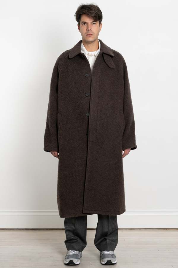 mfpen Installation Coat Fuzz Recycled Wool - Brown | Garmentory