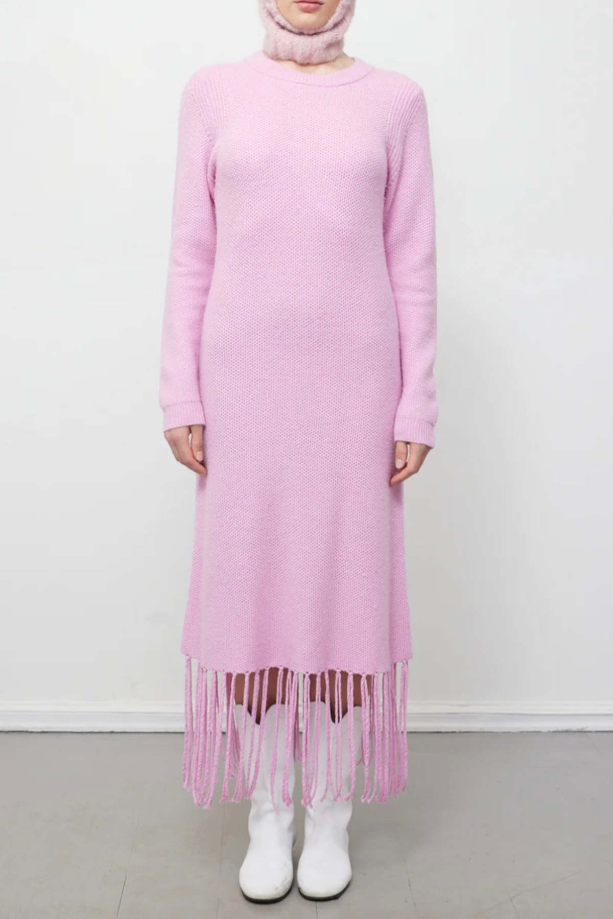 Ilag Rose Fringe Dress Pink Garmentory