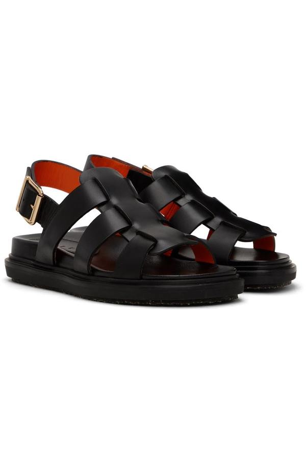 【MARNI】Fussbett Gladiator ★関税送料込み★ Fussbett Gladiator leather sandals in white - Marni | Mytheresa
