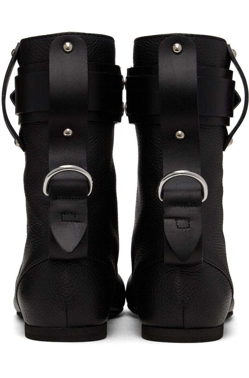 【関税込み】JW Anderson ブラック Padlock アンクルブーツ JW Anderson Padlock Combat Boots | Black | FARFETCH JO