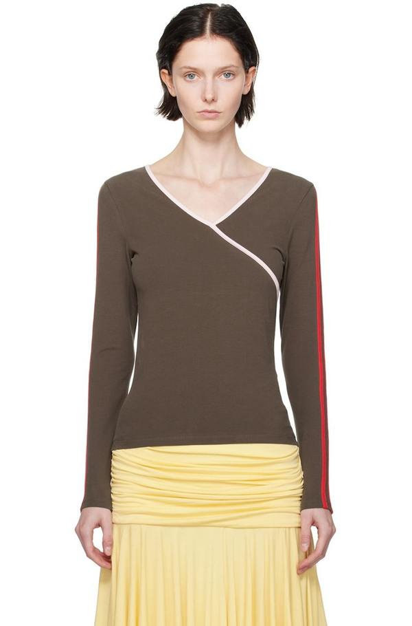 Paloma Wool Rosemary Long Sleeve T-Shirt - Brown | Garmentory