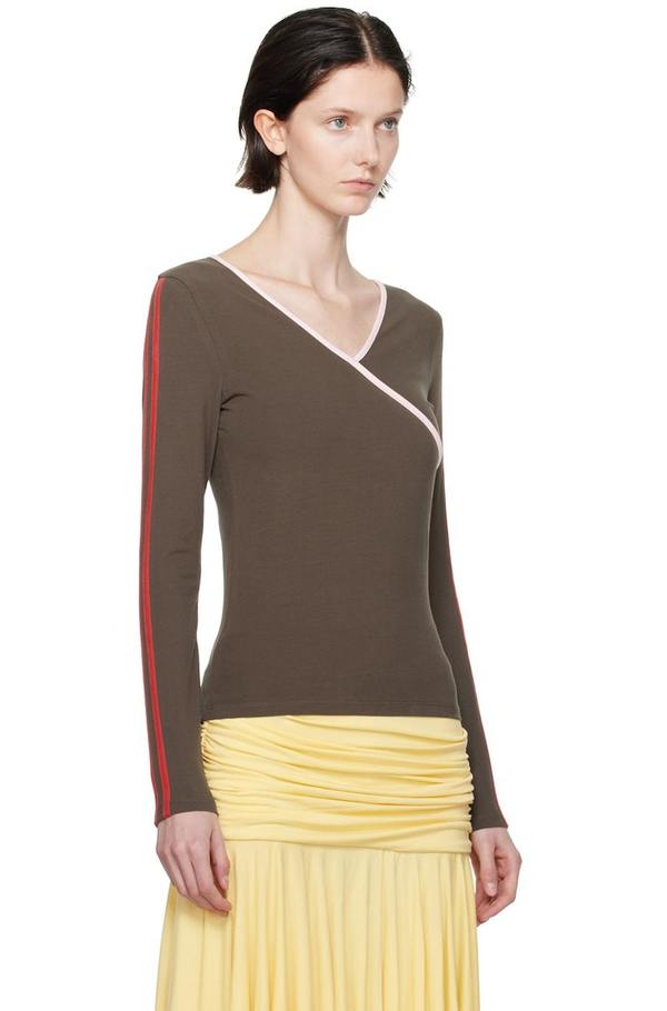 Paloma Wool Rosemary Long Sleeve T-Shirt - Brown | Garmentory