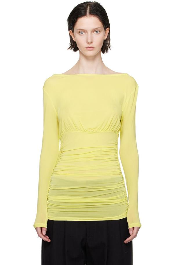 Paloma Wool Green Lil Long Sleeve T-Shirt - Dark Yellow | Garmentory