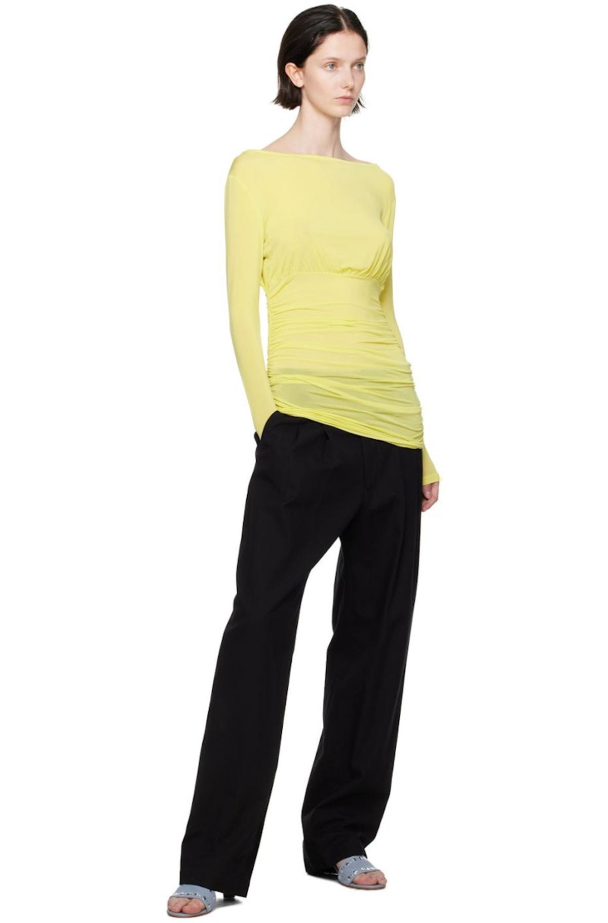Paloma Wool Green Lil Long Sleeve T-Shirt - Dark Yellow