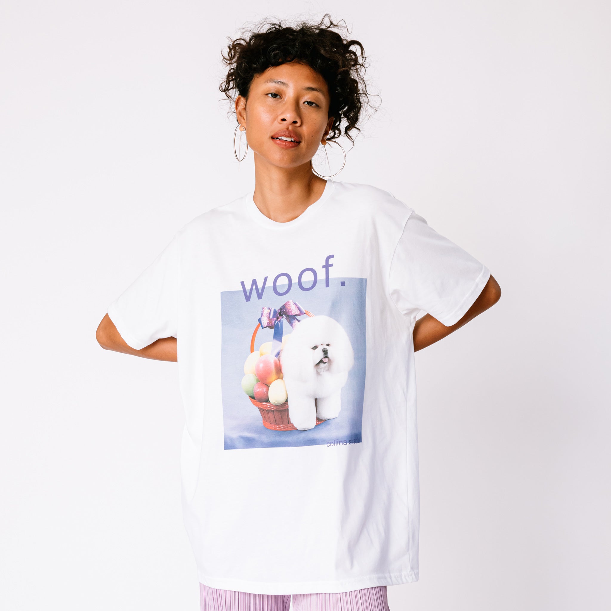 【関税込み】Collina Strada Tシャツ Collina Strada graphic-print Organic Cotton T-shirt | White