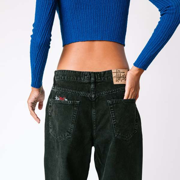 STUSSY BIG ‘OL JEAN WASHED CANVAS Black Washed Canvas Big Ol' Jean