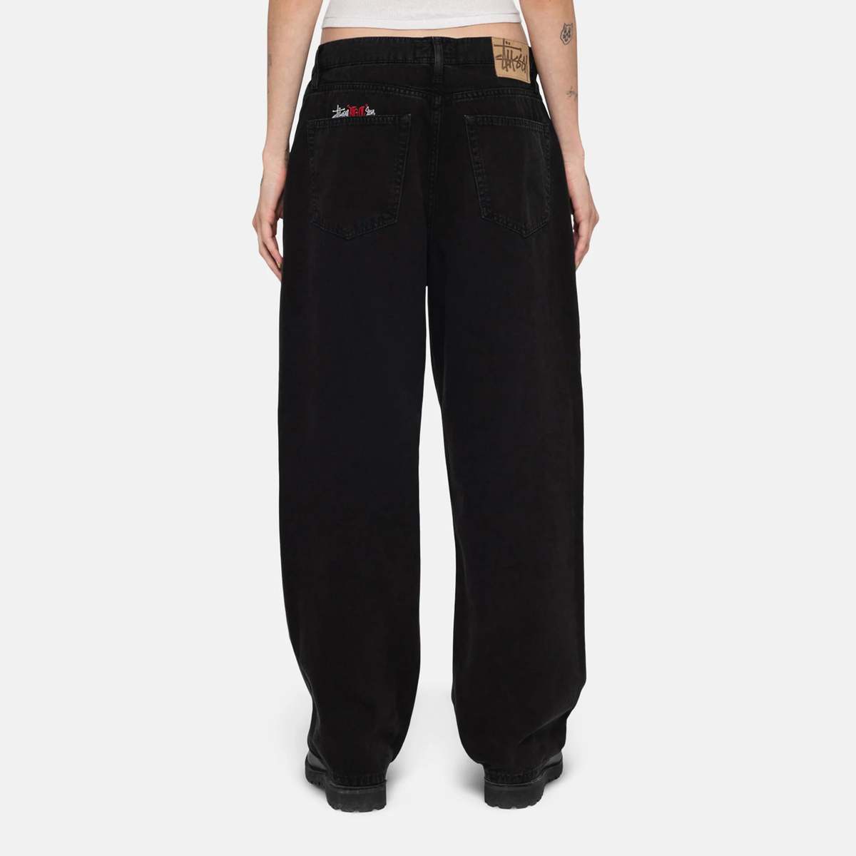 Stussy Washed Canvas Big Ol' Jeans - Black | Garmentory