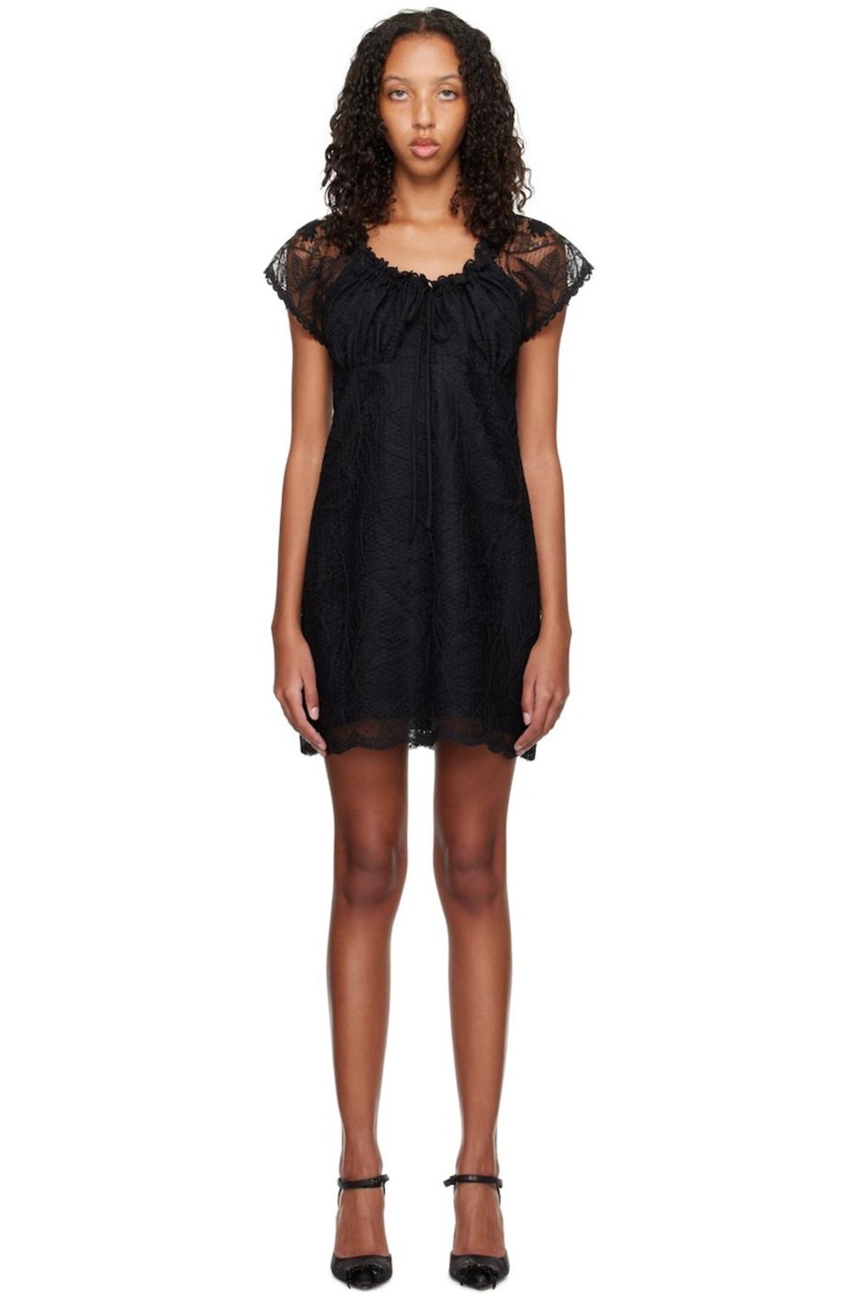 black lace dress halloween costume ideas Halloween Sheer Lace Maxi Dress Black – Dolls Kill main image 1