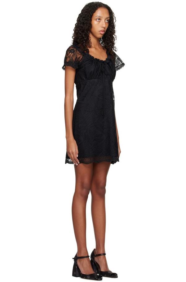 Anna Sui Floral Minidress - Black | Garmentory