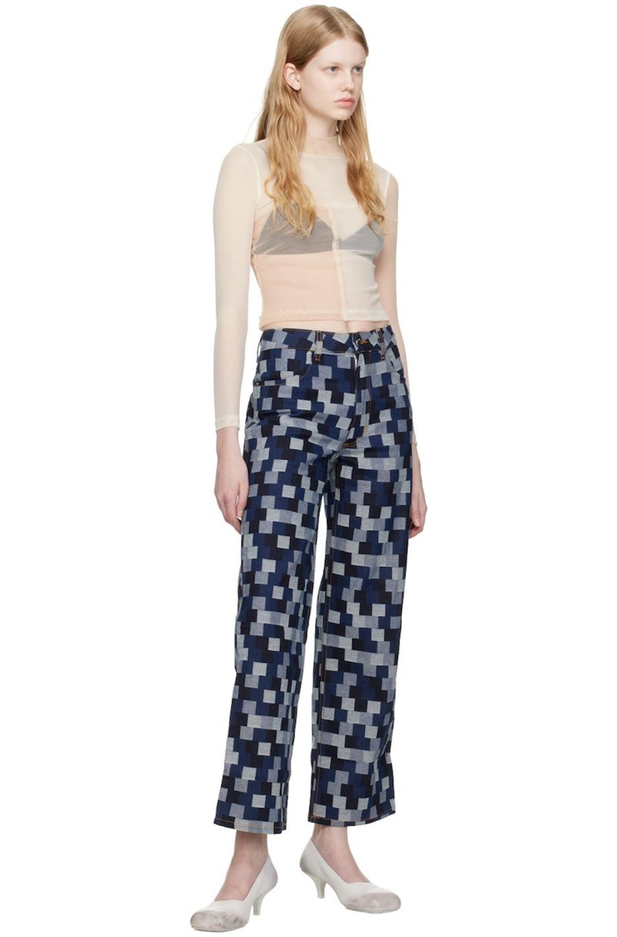 【関税込み】Eckhaus Latta ブラック Duet トップス Eckhaus Latta: Women's Duet Top (Black) | DSMNY E-SHOP