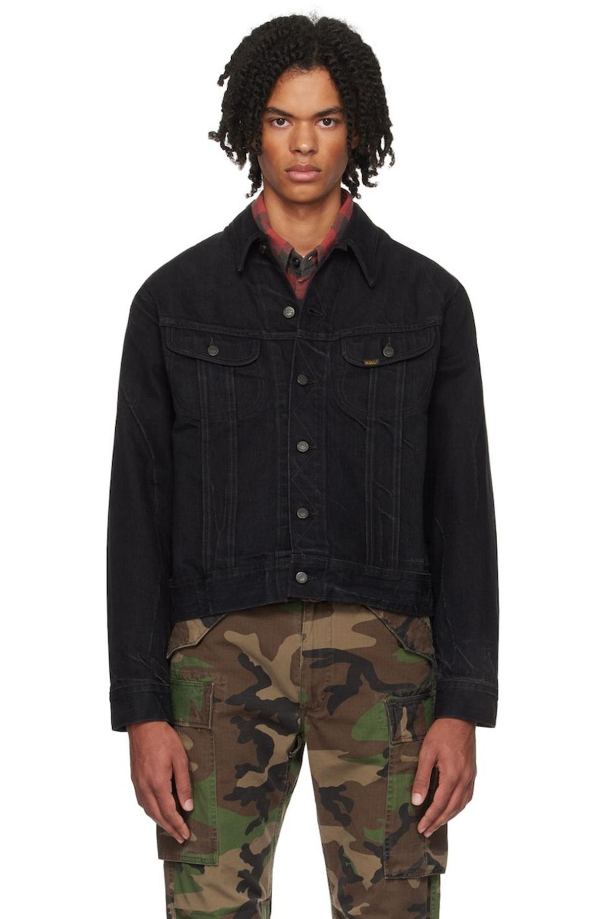 RRL Black Reinforced Denim Jacket | Garmentory