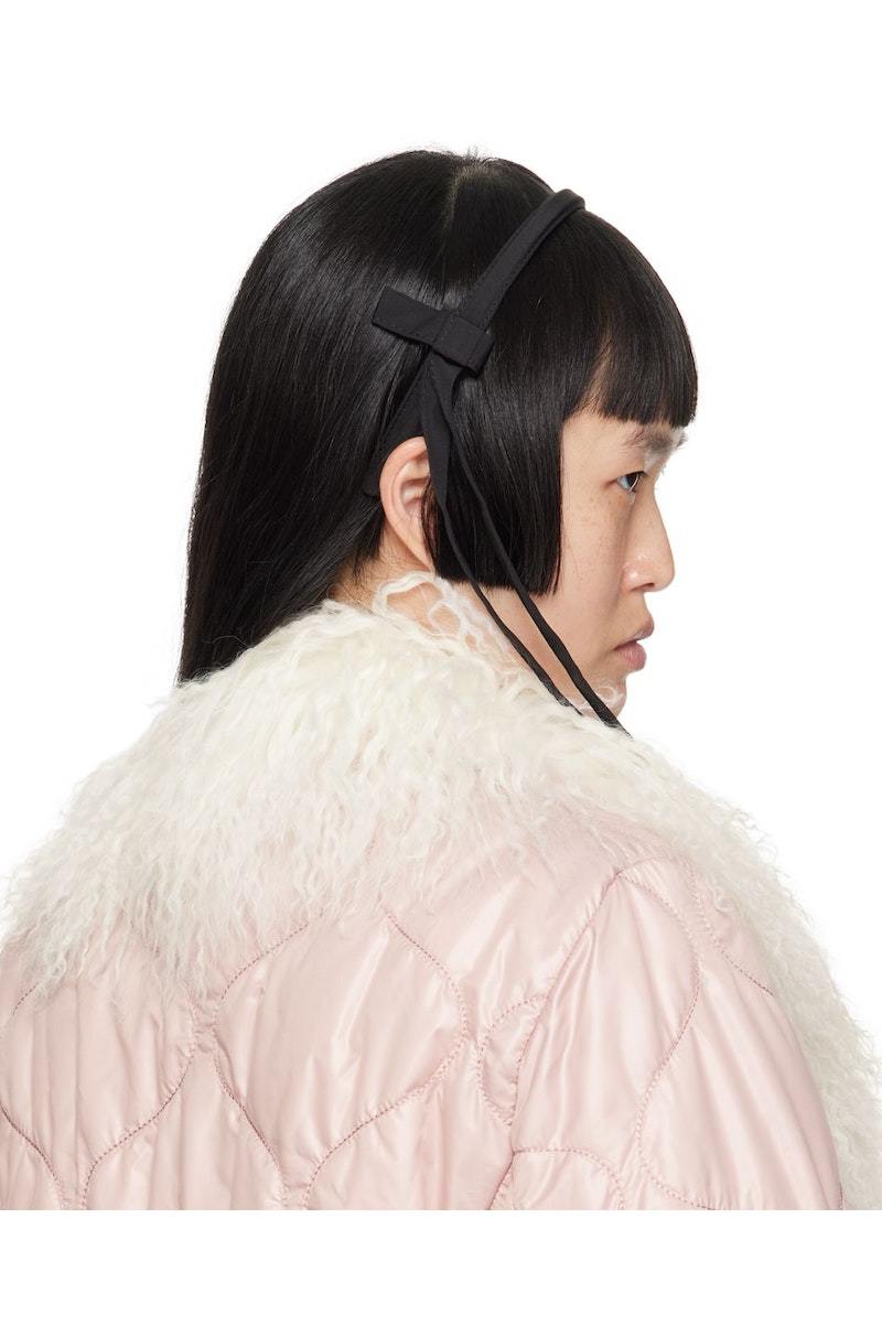 【関税込み】Sandy Liang ブラック Recital ヘアバンド Sandy Liang Black Recital Headband | Garmentory