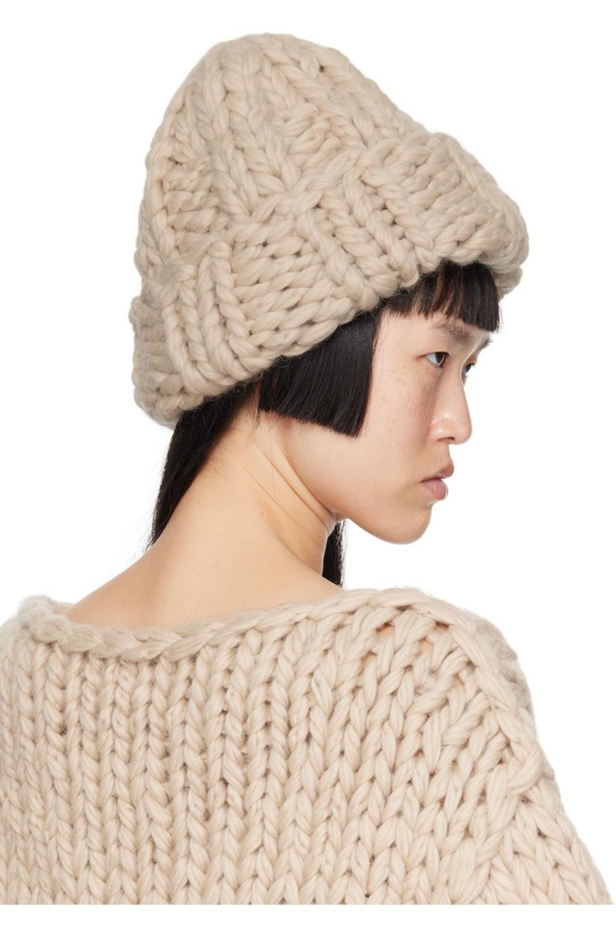 Lauren Manoogian Beige Chunky Beanie | Garmentory