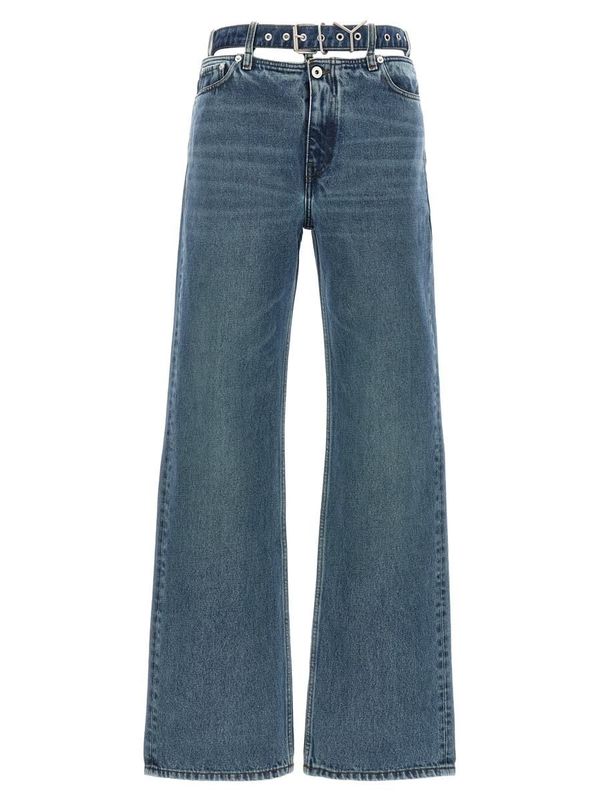 パンツ Y/Project EVERGREEN Y BELT JEANS Y/PROJECT 'Evergreen y belt' jeans | Garmentory