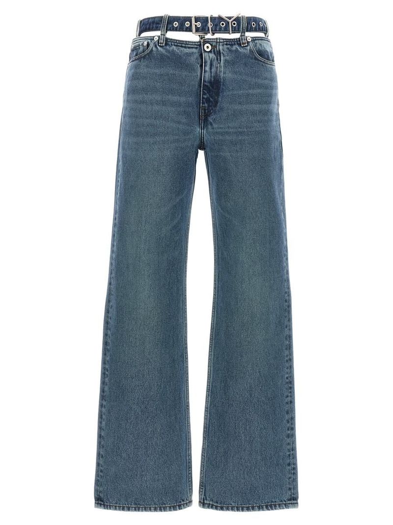 パンツ Y/Project EVERGREEN Y BELT JEANS Y/PROJECT 'Evergreen y belt' jeans | Garmentory