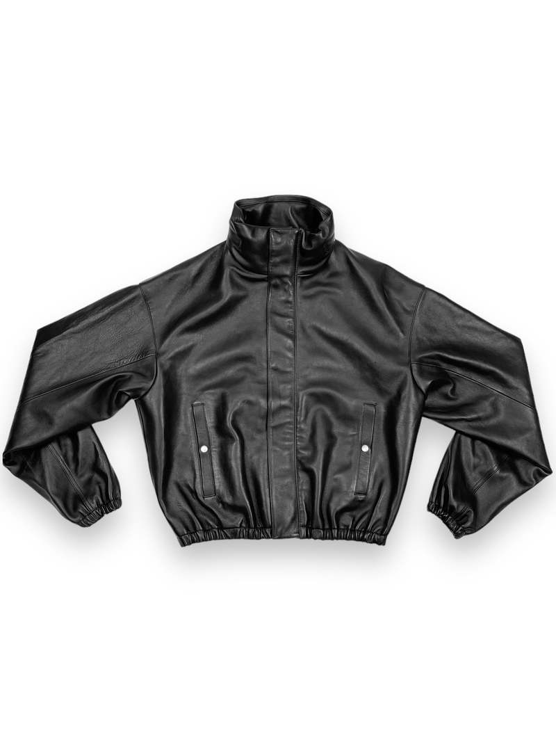 John Elliott LEATHER JUMPER - Black | Garmentory