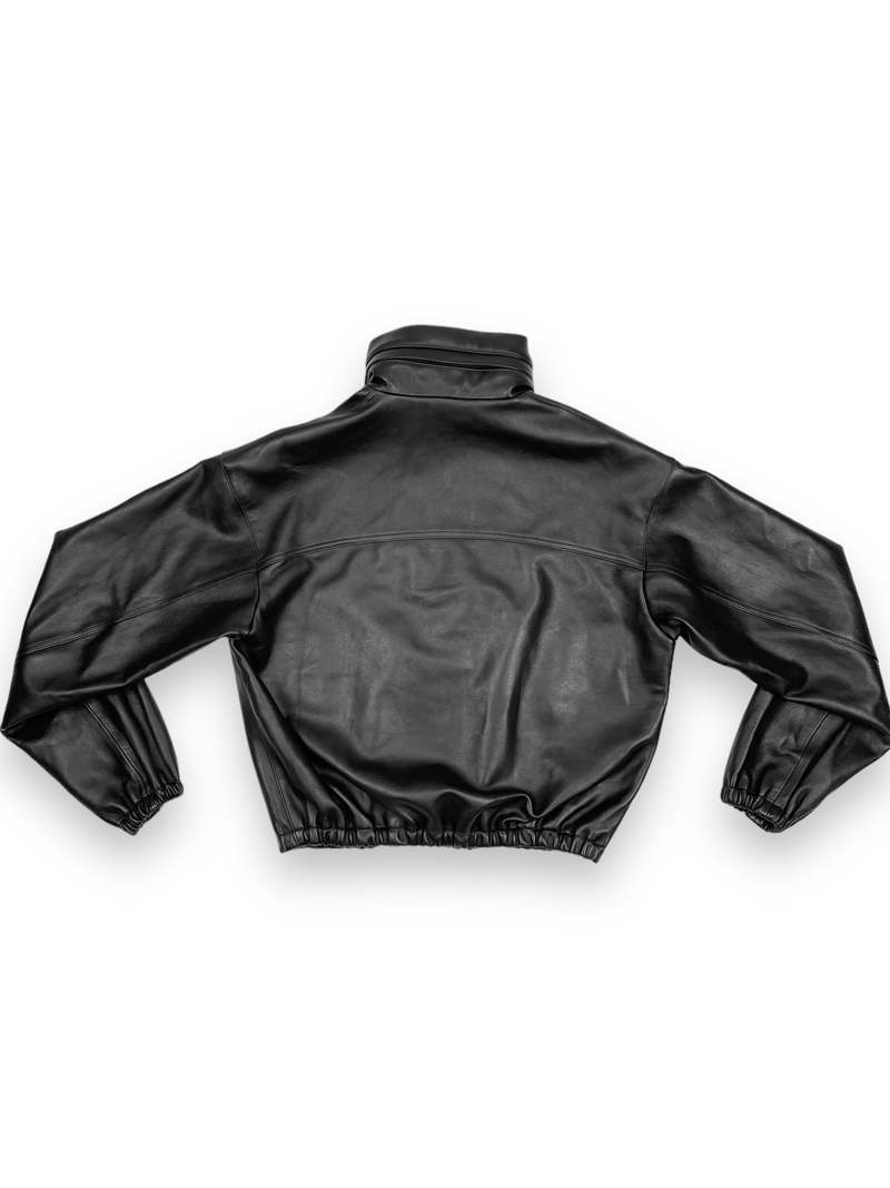 John Elliott LEATHER JUMPER - Black | Garmentory