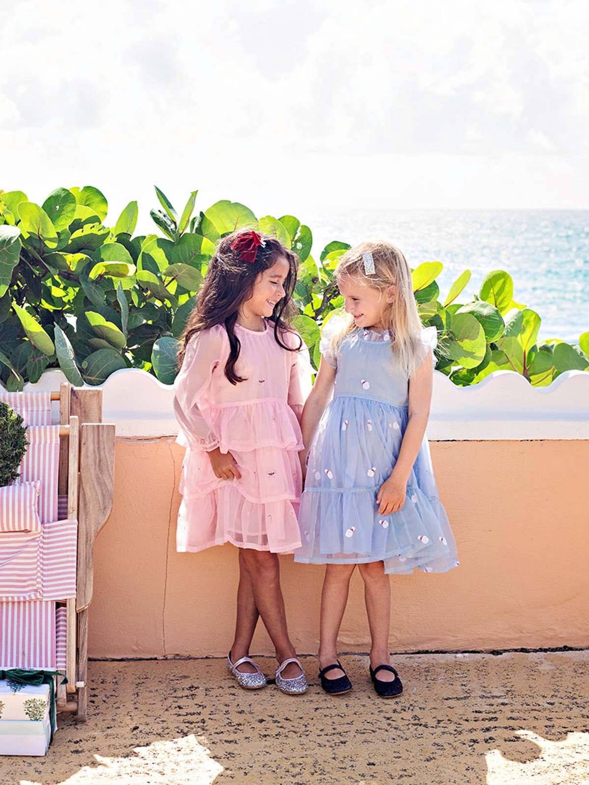 open lace back dress Pink Chicken Jennifer Dress in Pink Candy Cane Santa 6Y