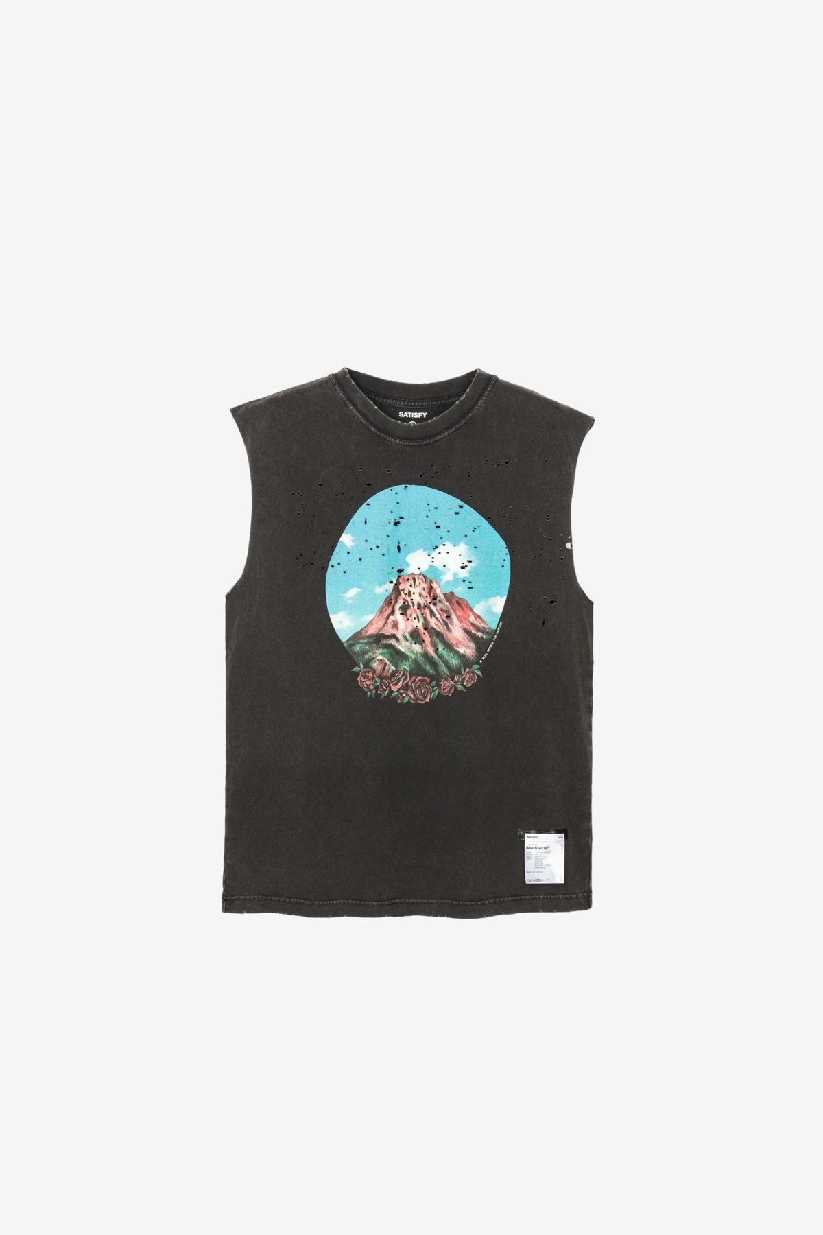 Satisfy Running MothTech Muscle Tee - Aged Black | Garmentory