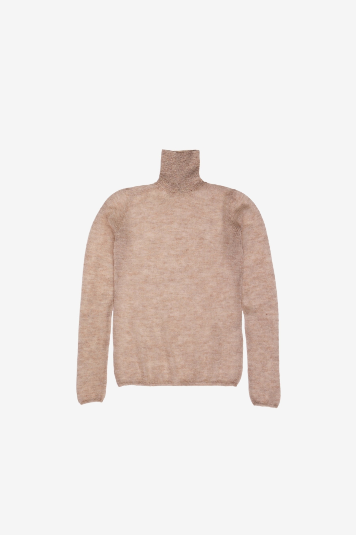 AURALEE KID MOHAIR SHEER KNIT SHORT POLO