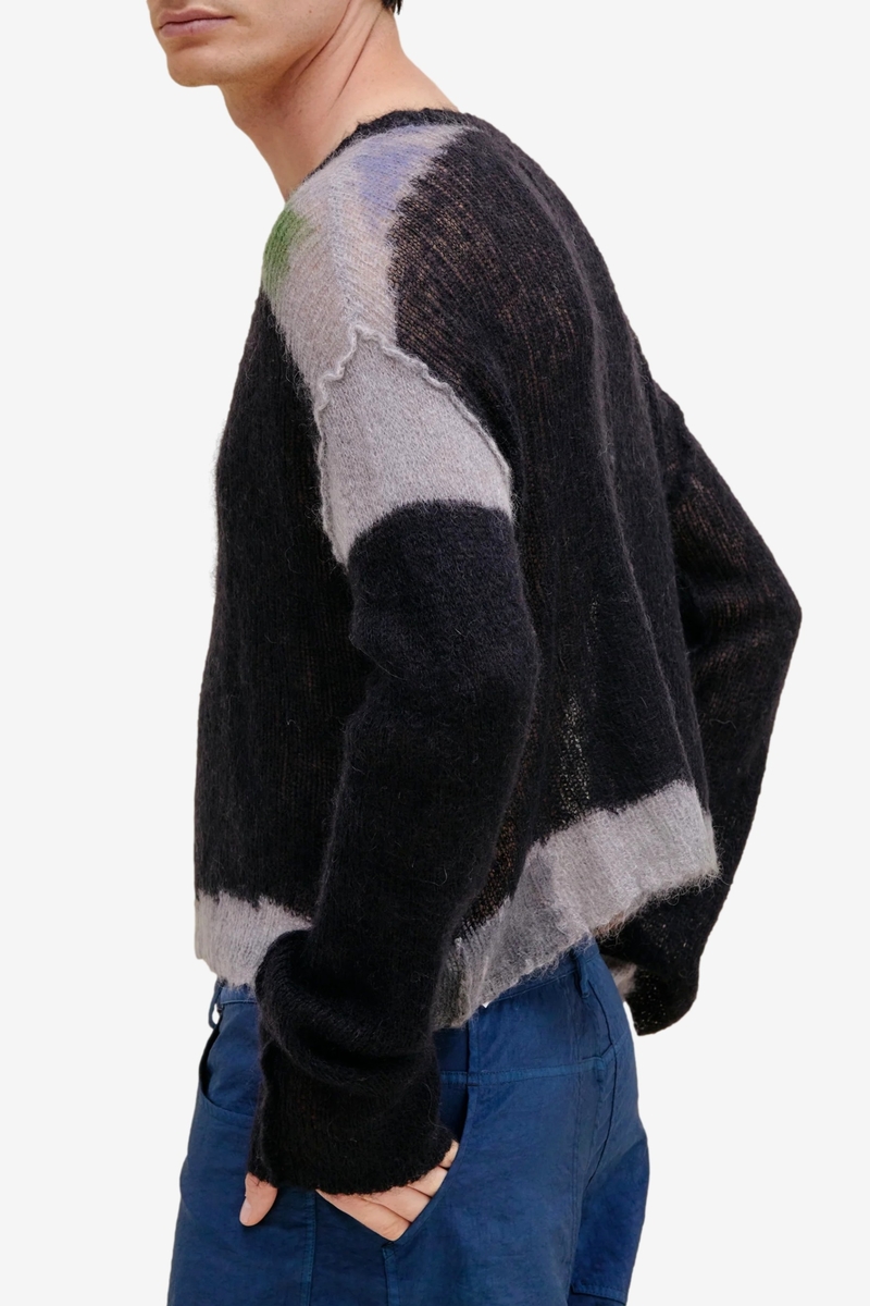 Eckhaus Latta｜Composition Sweater ECKHAUS LATTA Composition Sweater - Sand | Garmentory
